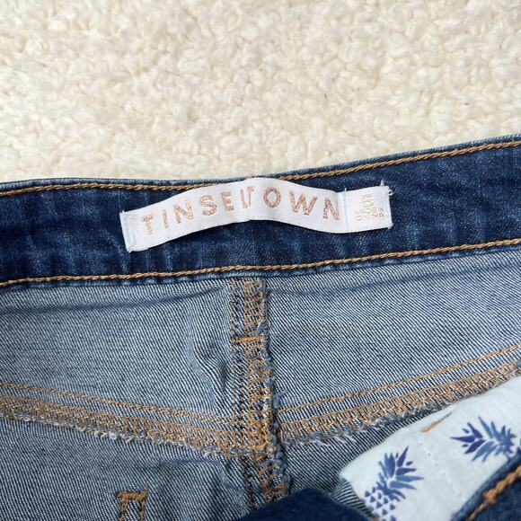 Tinseltown Distressed Denim Skirt 5 - Picture 2 of 8